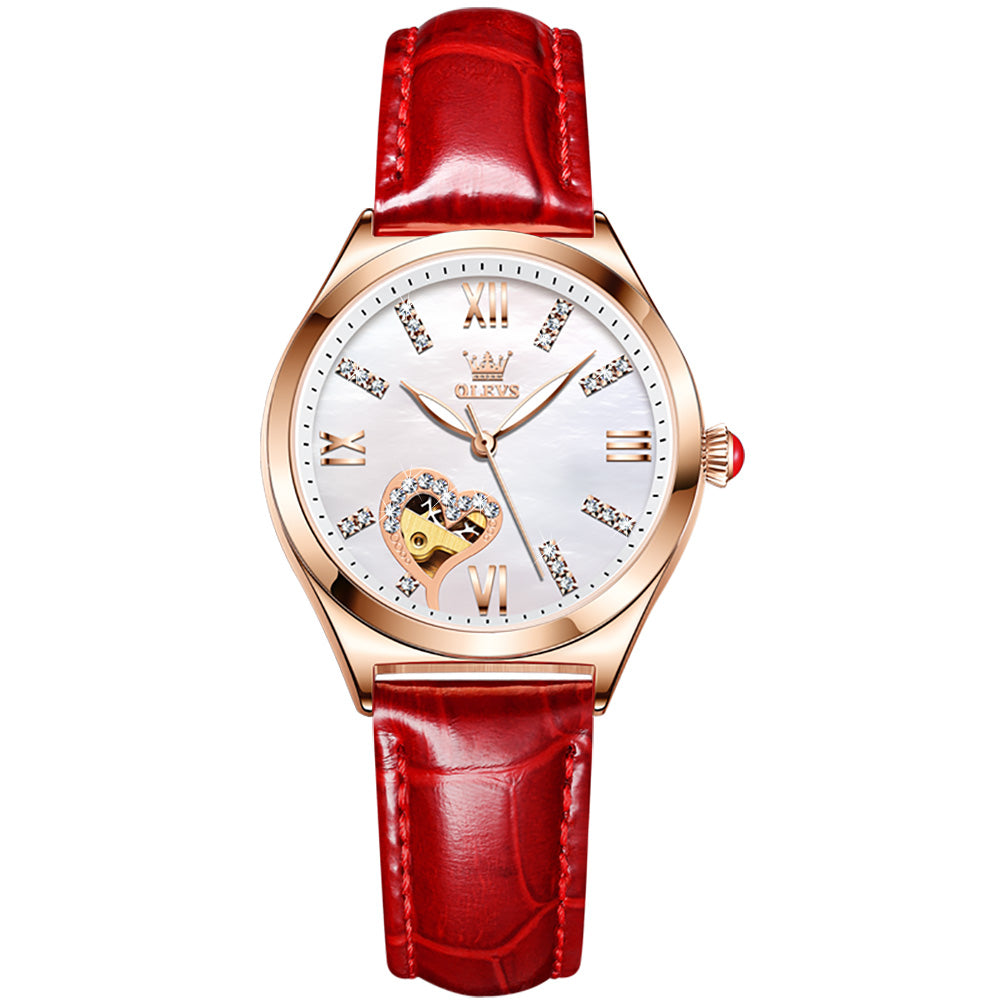 Automatic mechanical luxury clock lady wristwatch waterproof elegant women watch