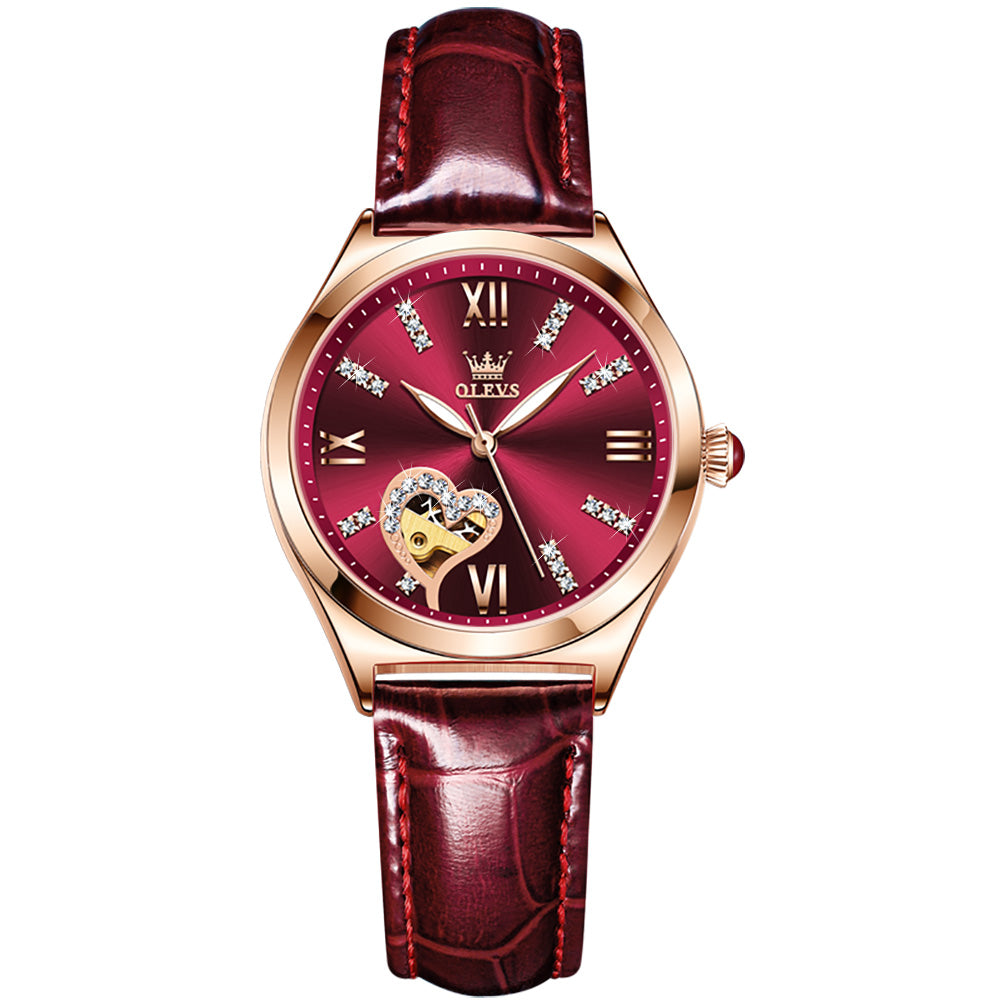 Automatic mechanical luxury clock lady wristwatch waterproof elegant women watch