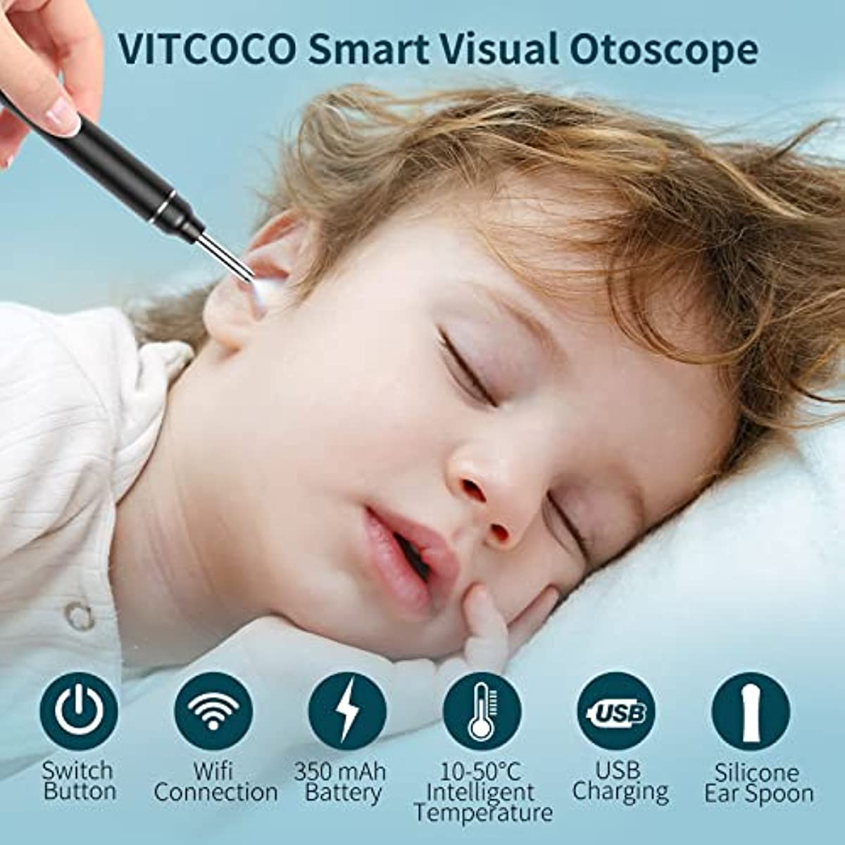 VITCOCO Ear Wax Removal Kit, Otoscope Ear Camera 1920P HD Ear Cleaning –  Vitcoco Online