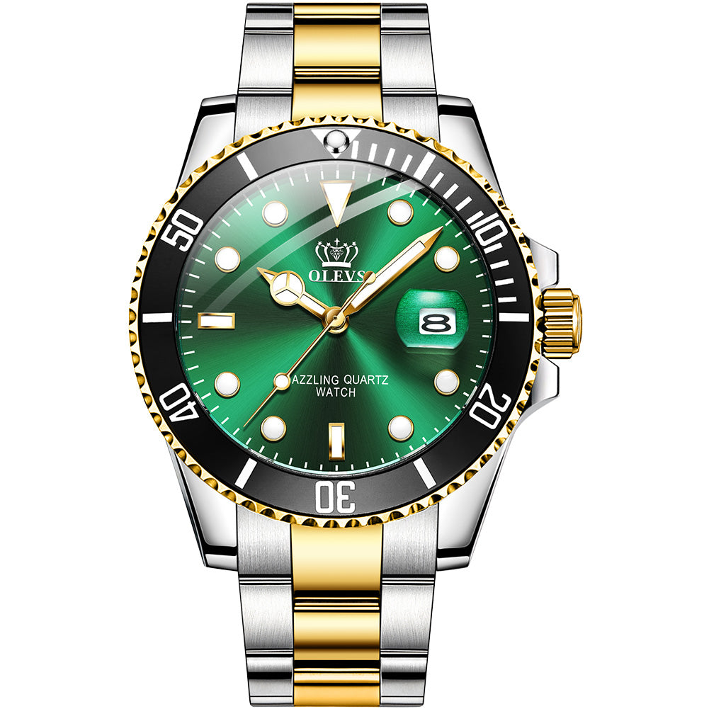 Green Water Ghost Quartz Watch Waterproof Men's Watch