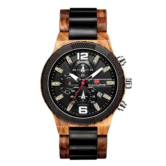 Men's Wooden Watch Quartz Retro Fashion Timepieces