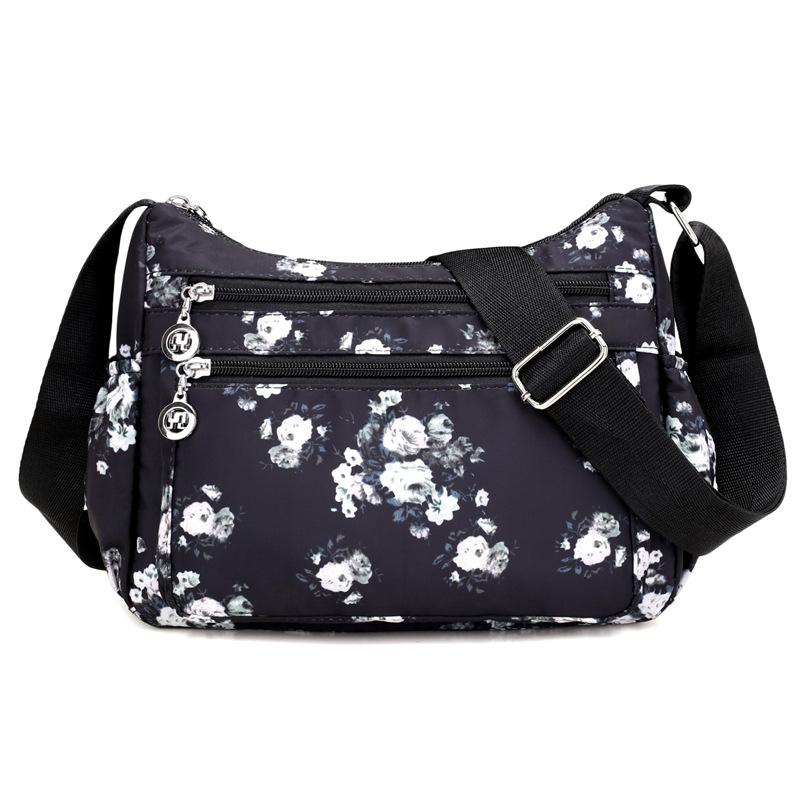 2021 NEW Fashion Nylon Floral Multi-Pocket Crossbody Purse Bags