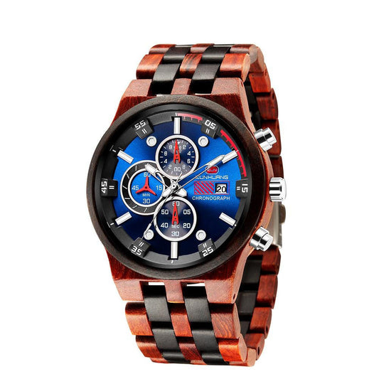 Men's Quartz Watch Solid Wood